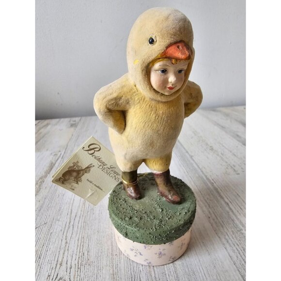 Bethany Lowe chick boy chicken costume spring Easter suit RARE decor box contain - Picture 1 of 10